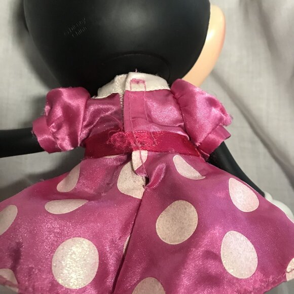 Disney Store Talking Minnie Mouse Doll In Pink Polka Dot Dress Works Cute - Picture 4 of 10